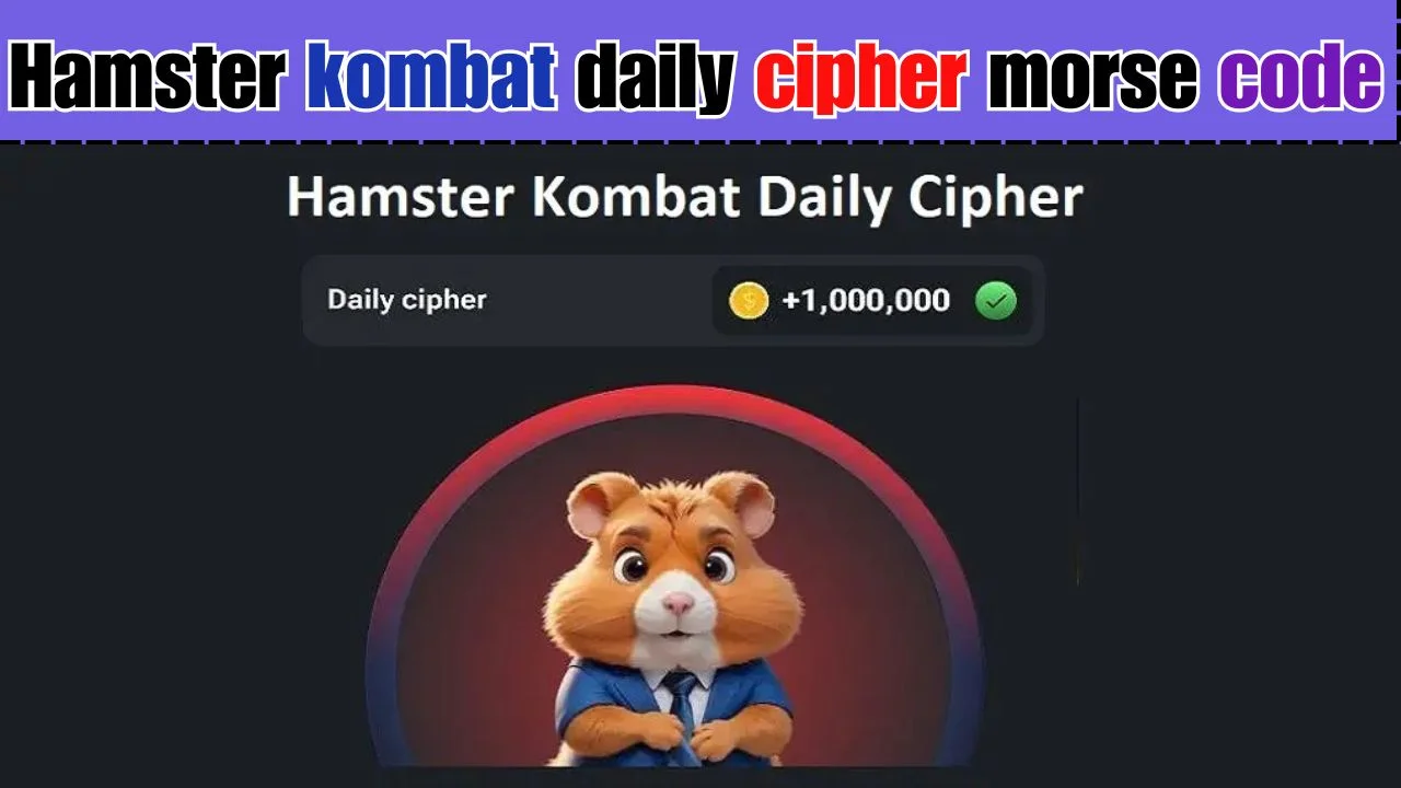 Hamster Kombat Daily Cipher Morse Code Today 26 June